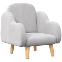 Zonekiz Kids Armchair Chair Children Mini Sofa Cloud Shape For 1.5-3 Years Grey