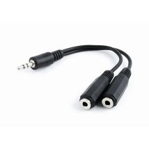Cable De Audio Divisor 3.5mm, Blanco, 0.10m