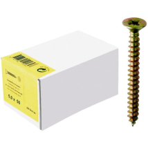 Spanplattenschraube 3,5 x 12 mm Vollgewinde Gelb verzinkt PZ-Antrieb Holzbau E-Normpro
