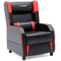 Gtforce - Ranger X Faux Leather Gaming Seat Recliner Armchair Sofa Reclining Cinema Chair Red