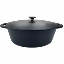 Baumalu Cocotte De Fundición Negra Mate 6 Litros 33 Cm