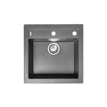 Alveus Formic - Lavello In Granito, 52x51 Cm, Con Comando Remoto Dello Scarico, Steel 1103762