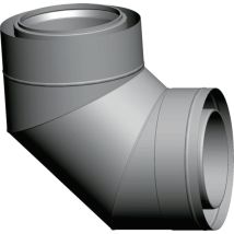 Wolf Curva Di Scarico Dn160/225 Concentrica 90 Gradi, In Acciaio Inox/pp, 2651339