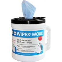 Dispenser di salviette a secchiello WIPEX-WORK – 200 fogli – 24x38 cm – Assorbente, resistente allo strappo – Sicurezza alimentare