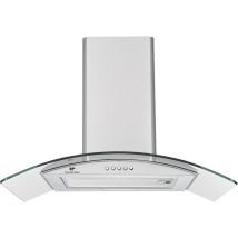 Campana Decorativa - Continental Edison - Ceh60gs2 - Clase A - 60 X 47 X 50/84 Cm - Acero Inoxidable / Vidrio