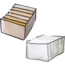 Cajas Portátiles Para Guardar Ropa Interior En El Dormitorio, Organizador De Armario De 7 Rejillas, Compartimento Para Vaqueros, Divisores De Malla 