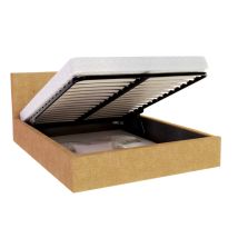 Lit Coffre Tolsa 140 X 190 Cm Avec Sommier À Lattes Relevable Jaune Miel