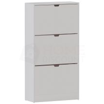Home Discount - 3 Schubladen Schuhschrank Flur Aufbewahrung Schrank Stehschrank, 100% Fsc, Weiß