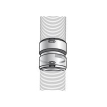Ubbink – Adattatore raccordo Renolux flessibile a flessibile – 162 g – Raccord fumisterie