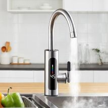 Küchenarmatur, Ultrixe Elektrischer Wasserhahn-durchlauferhitzer 220 V, 3000 W, Led-temperaturanzeige, Für Küche, Garten, Badezimmer, Wohnwagen, 
