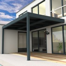 Pergola Tettoia Fotovoltaica Heliolite (grigio Antracite Strutturato Ral7016st)