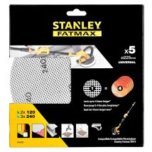 Stanley Fatmax Schleifscheiben-Set 10 Stück – Durchmesser 225 mm – Körnung 80, 120, 180 – Aluminiumoxid – Für Wandschleifer