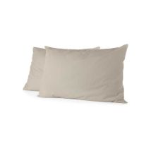 Funda De Almohada Home Linge Passion Lote De 2 50 X 70 Cm Hp72085 Microfibra Beige Marfil 82 G