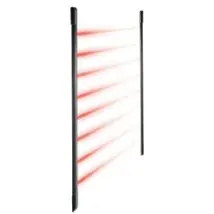Elkron - El20rt/20 - Par De Barreras Interior/exterior (perfil Tubular). Altura De Columna 2 M, 8 Haces Con Alcances Seleccionables De 40 Cm A 10 M (
