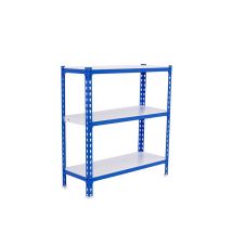 Simonrack - Estantería Metálica Sin Tornillos Simonclick De 3 Estantes (90x90x40cm) Azul Y Blanco