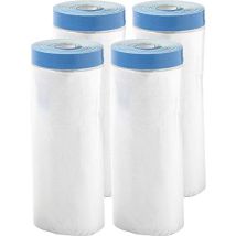 Vasalat Lot De 4 Films De Protection Avec Ruban Adhesif Uv 240 Cm X 17 M