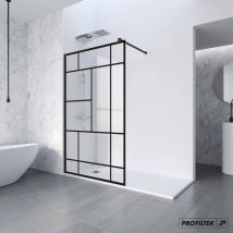 Paroi De Douche Fixe Ot2000 Noir 8mm - Fabrik Ii 140cm