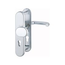 HOPPE – Maniglia per porta d'ingresso Paris 86G/333dgers EB331030L – Alluminio, 10mm, 92mm, 67mm