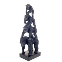 Le Monde Des Animaux - Signes Grimalt Tierfigur Figuren Animal Monkeys Black 10x16x40cm 24022