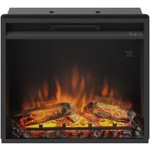 Chimenea eléctrica básica sin revestimiento – 1500 W – 60 x 50,3 x 15 cm – Control remoto – Efecto llama LED