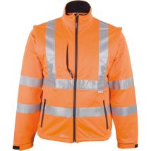 Chaqueta Softshell De Alta Visibilidad Talla Xxl Naranja