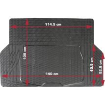 130026 Tappetino Per Baule E Bagagliaio Adatto Per (modello Auto) Universal (l X L) 108 Cm X 140 Cm Nero - Dino