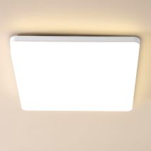 Comely Led Ceiling Light, White Square Plastic, 30cm 48w 4500k, 5400lm, Living Room Bedroom
