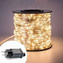 20 M Lichterkette, 200 Kupferfarbene Leds, Ip65 Wasserdicht, Sternenlicht, Warmweiß, Für Die Innen- Und Außendekoration, Garten, Weihnachten, 