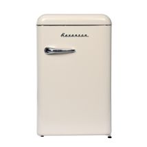 Ravanson Kühlschrank mit Gefrierfach – Energieeffizienzklasse A – 106L Nutzinhalt – 41 dB Geräuschpegel – Creme