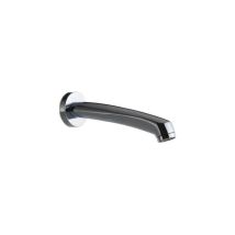 Presto Wandauslauf 194mm für Trennwand 0 bis 200mm – Messing verchromt – Antivandalismus – Durchflussbegrenzer 6 l/min