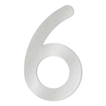 Heibi Metall - Heibi 1x Max Hausnummer/buchstabe Zur Wahl Edelstahl 10/16 Cm 0 1 2 3 4 5 6 7 8 9 A B C D / Ziffer 6