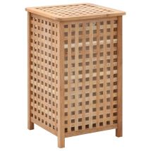 Bonnevie - Wäschekorb 39x39x65 Cm Massivholz Walnussholz Cfw519538