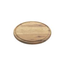 Metaltex Tagliere Rotondo In Legno Di Acacia Con Scanalatura, Ø 24 Cm, Marrone