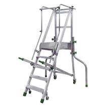 Kaiserkraft - Mobile Stehleiter 9 Stufen - Max. Arbeitshöhe 3.95m - Ca5/200