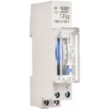 Mechanischer 24-stunden-timer, 15-minuten-mindesttimer, Schienenmontage, Eingebaute Batterie, Sul180a Ac220–240 V, Grau – Sul180a Ac220–240 V, Grau.. 