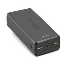 Powerbank Da 30000 Mah Con Porte Usb-c E Usb-a - Nero