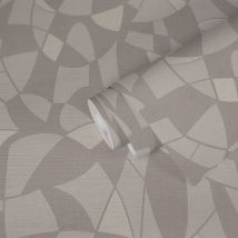 Antigua Tapete – 10,05 m x 0,53 m – Vlies – Grau, Creme – Abstrakte geometrische Muster – Empfohlen für Wohnzimmer, Schlafzimmer