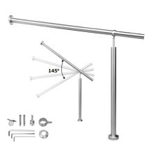 Edelstahl Handlauf Geländer Eingangsgeländer Aufmontage Wandhandlauf Pflegeleicht Treppengeländer Für Innen/außen 160cm - Swanew