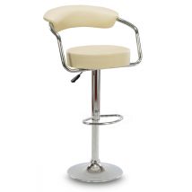 Vigo Barhocker – Höhenverstellbar – Kunstleder – 360° Drehfunktion – Verchromte Basis – Ergonomisch – Modernes Design