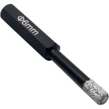 Scie Cloche Diamantée À Cire De 6 Mm – Pour Porcelaine, Verre, Céramique – Crezuo