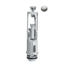Siamp-Cedap – Meccanismo singolo con doppio pulsante – Regolabile senza necessità di tagliare, Altezza serbatoio 285-450 mm – 3247230040537