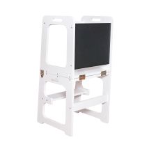 Robincool - Torre De Aprendizaje Plegable Montessori Evolutive Ii Blanca 43x40x86cm Convertible En Mesa Y Silla