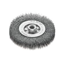 Brosse Ronde Avec Manchon Fileté En Fil D’acier Inoxydable. 30436114 Ondulée Leßmann