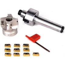 Csparkv - End Mills, Mt2-fmb22 Extension End Mill Holder + 50 Inserts + 10pcs(1box) Apmt1604 Cnc Carbide Tipped Inserts