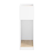Sobuy Comodino Camera Da Letto Stretto, Tavolino Stretto Con Cassetto E Ripiano, Comodino Moderno Per Camera Da Letto E Soggiorno, Bianco, 20 X 35 X 