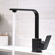 Linduxe - Kitchen Mixer Tap Kitchen Sink Faucet 360° Rotatable Sink Faucet Sink Faucet Black
