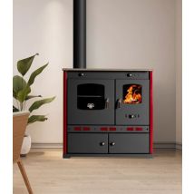 Prometey - Eek A+ Küchenofen Holzherd Mit Gusseisen Top Perfect Eco Lux Holzofen Links 7.38 Kw Ecodesign