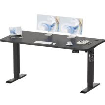 Devoko - 140 X 60 Cm Höhenverstellbarer Stehtisch, Sitz-steh-bürotisch, Computertisch Mit Memory-funktion, Stabiler Metallrahmen, Leiser Betrieb, 