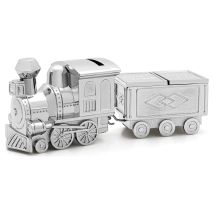 Salvadanaio Per Un Dentino E Una Serratura Per Bambini, Argento, Elegante, Come Regalo, Locomotiva Dimensioni: 175x54x69 Mm Codice Articolo: Zv6008060
