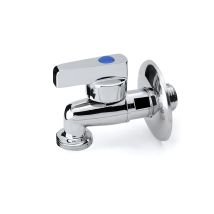 Verchromter Kugelhahn Für Waschmaschinenanschluss 1/2" X 3/4" Gas Apm 2470.01520 Chrom